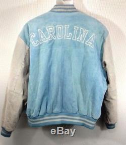 Red Oak Sportswear Carolina Tar Heels Suede Varsity Jacket Sz XL Coat Bomber UNC