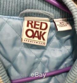 Red Oak Sportswear Carolina Tar Heels Suede Varsity Jacket Sz XL Coat Bomber UNC