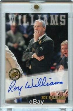 Roy Williams Auto 2002 Press Pass Unc Tar Heels North Carolina Signed Autograph