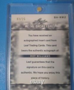 Roy Williams Leaf Metal Autograph LOT X4 UNC Tar Heels Rare