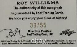 Roy Williams Leaf Metal Continuum Auto. Unc + Kansas Jayhawks Coach. #39/55