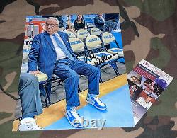 Roy Williams Signed Jsa 8x10 Photo Unc Tarheels Hof Head Coach 3x National Champ