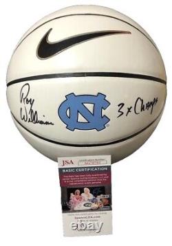 Roy Williams Signed Nike Unc North Carolina Tar Heels Logo Basketball Jsa