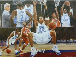 Roy Williams signed UNC North Carolina Tar Heels 2005 NCAA Champs Lithograph