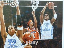 Roy Williams signed UNC North Carolina Tar Heels 2005 NCAA Champs Lithograph