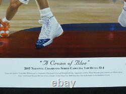 Roy Williams signed UNC North Carolina Tar Heels 2005 NCAA Champs Lithograph