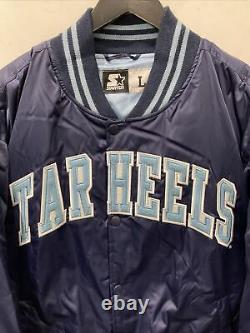 STARTER North Carolina Tar Heels Satin Varsity Jacket New With Tag