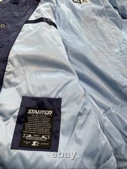 STARTER North Carolina Tar Heels Satin Varsity Jacket Size XL New With Tag