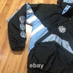 STARTER UNC TARHEELS PULLOVER Jacket Hooded Retro MENS Sz Medium Blue NWT $160