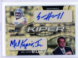 Sam Howell, Mel Kiper Jr. 2022 Leaf Flash Dual Auto Gold Vinyl 1/1 Unc Tarheels