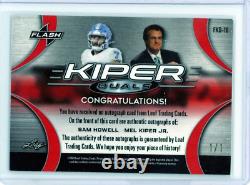 Sam Howell, Mel Kiper Jr. 2022 Leaf Flash Dual Auto Gold Vinyl 1/1 Unc Tarheels