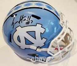 Sam Howell Signed UNC North Carolina Tar Heels Full Size Speed Helmet Beckett