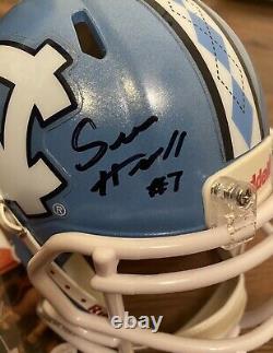 Sam Howell Signed University of North Carolina Mini Helmet JSA (UNC Tar Heels)