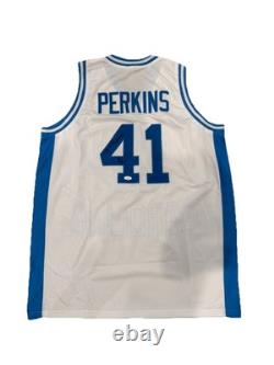 Sam Perkins Signed North Carolina Tar Heels UNC (82 NCAA Champs) Jersey JSA