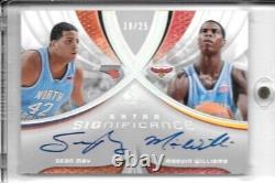 Sean May Marvin Williams 2005 Ud Sp Game Used Dual Auto Ssp /25 Unc Tar Heels