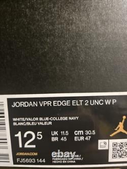 Size 12.5 Wide Jordan Vapor Edge ELITE 2 PE UNC TAR HEELS RARE FJ5693-144 NO LID