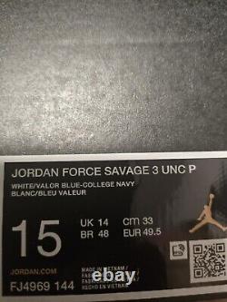 Size 15 Nike Force Savage 3 Football Cleats UNC Tar Heels PE Fj4969 144