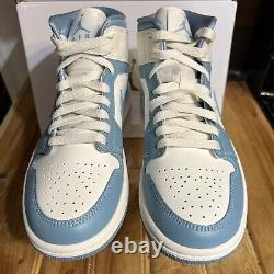 Size 7 Jordan 1 Mid University Blue UNC Tar Heels Women Size