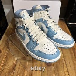 Size 7 Jordan 1 Mid University Blue UNC Tar Heels Women Size