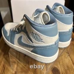 Size 7 Jordan 1 Mid University Blue UNC Tar Heels Women Size