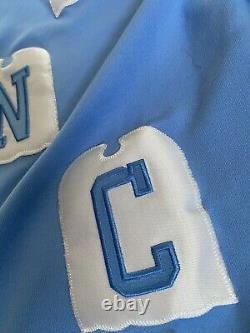 UNC 82 Shooting shirt Blue Jordan Sz L Tar Heels RARE Vintage