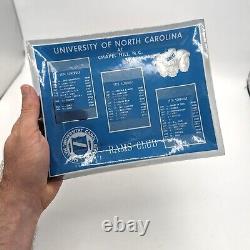 UNC Basketball Rams Club Vintage Glass Tray 1974 1975 1976 Chapel Hill Tarheels