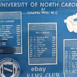UNC Basketball Rams Club Vintage Glass Tray 1974 1975 1976 Chapel Hill Tarheels