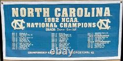 UNC National Championship Banner RARE 1981-1982 Michael Jordan, Dean Smith MINT