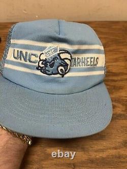 UNC North Carolina 1980s Trucker Hat NC Rare Tar Heels Vintage