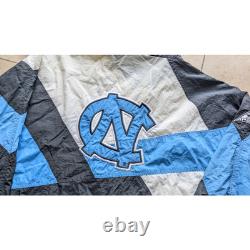 UNC North Carolina 90s Tar Heels APEX windbreaker Madness jacket L blk blue vtg