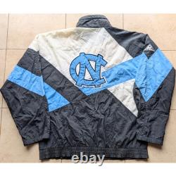 UNC North Carolina 90s Tar Heels APEX windbreaker Madness jacket L blk blue vtg