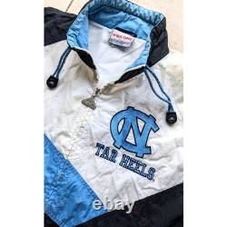 UNC North Carolina 90s Tar Heels APEX windbreaker Madness jacket L blk blue vtg