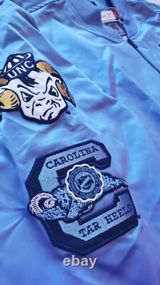 UNC North Carolina Tar Heels Mitchell & Ness Lightweight Bomber Jacket Sz 2XL