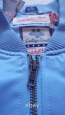 UNC North Carolina Tar Heels Mitchell & Ness Lightweight Bomber Jacket Sz 2XL