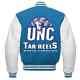 Unc North Carolina Tar Heels Varsity Jacket With Leather Sleeves