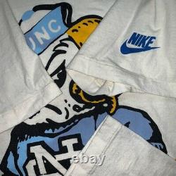 UNC North Carolina Tar Heels Vintage Nike T Shirt USA Rare Jordan 90s Gray Tag