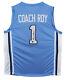 Unc Roy Williams Authentic Signed Carolina Blue Pro Style Jersey Bas Witnessed
