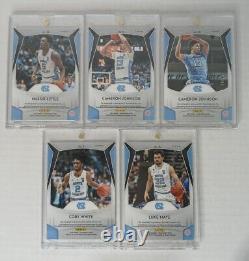 UNC Tar Heel Prizm Draft Green Ice Auto Lot. Maye, White, Johnson, Little