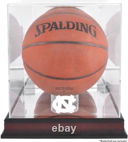 UNC Tar Heels Antique Finish Basketball Display Case withMirror Back