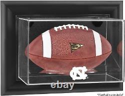 UNC Tar Heels Blk Framed Present Logo Wall-Mountable Football Display Case