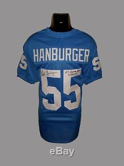 UNC Tar Heels, Chris Hanburger signed custom jersey withJSA & Inscription