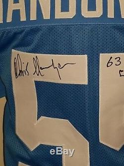 UNC Tar Heels, Chris Hanburger signed custom jersey withJSA & Inscription