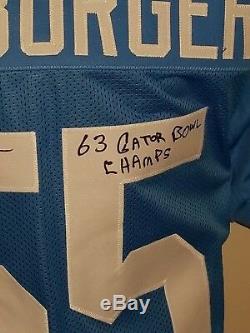 UNC Tar Heels, Chris Hanburger signed custom jersey withJSA & Inscription