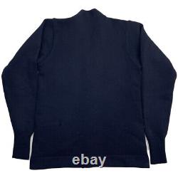 UNC Tar Heels King Sportswear Vintage 1950s Signed Wool Blue Button Cardigan USA