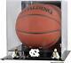 Unc Tar Heels Logo Golden Classic Basketball Display Case With Mirror Back