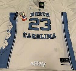 UNC Tar Heels Michael Jordan 23 Stitched Basketball Jersey XL White Carolina