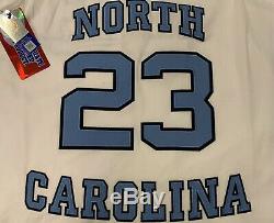 UNC Tar Heels Michael Jordan 23 Stitched Basketball Jersey XL White Carolina