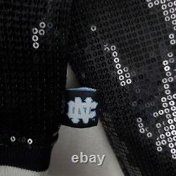 UNC Tar Heels Mitchell & Ness NCAA M Medium Womens Jacket Black Sequins NWT