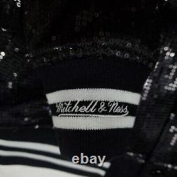 UNC Tar Heels Mitchell & Ness NCAA M Medium Womens Jacket Black Sequins NWT