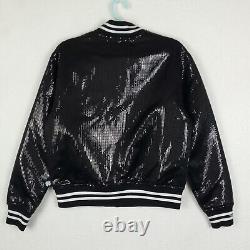 UNC Tar Heels Mitchell & Ness NCAA M Medium Womens Jacket Black Sequins NWT